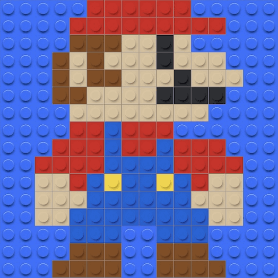 Mosa&iuml;que briques LEGO Mario Bros